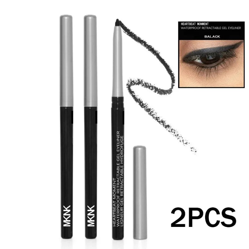 1-3pc Waterproof Black Eyeliner Pencil Smudge-proof Long-lasting Dark Brown Cream Gel Eye Liner Pen Beginner-Friendly Eye Makeup