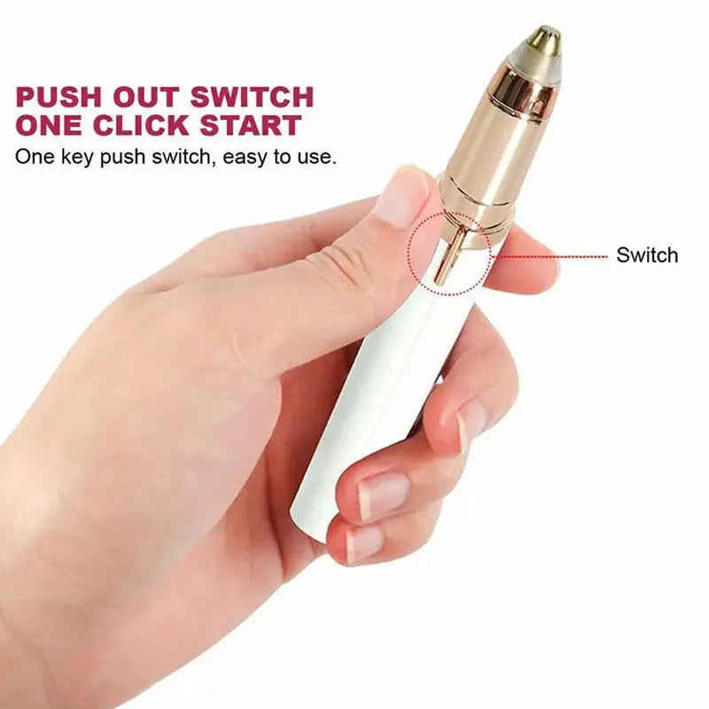 Portable Electric Eyebrow Trimmer Pen for Women, Painless Precision Eyebrow Shaver Razor blades for Face Hair Removal Tools