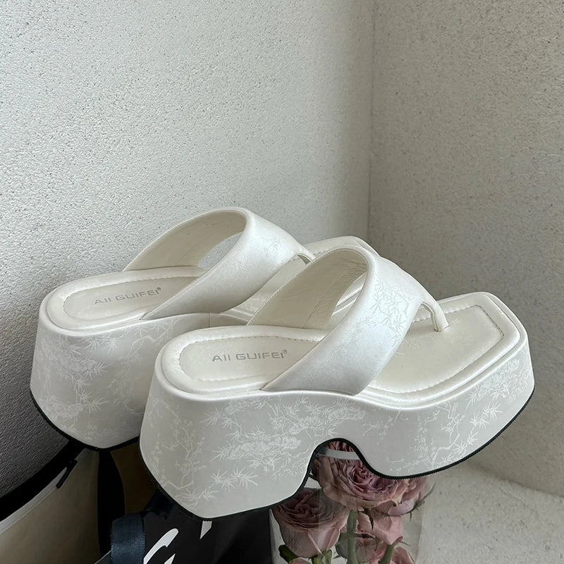 Pumps Flip Flops Slippers Shoes For Ladies New 2026 Female Footwear Platform Wedges Women Slippers Fashion Slides Heels  Shoes