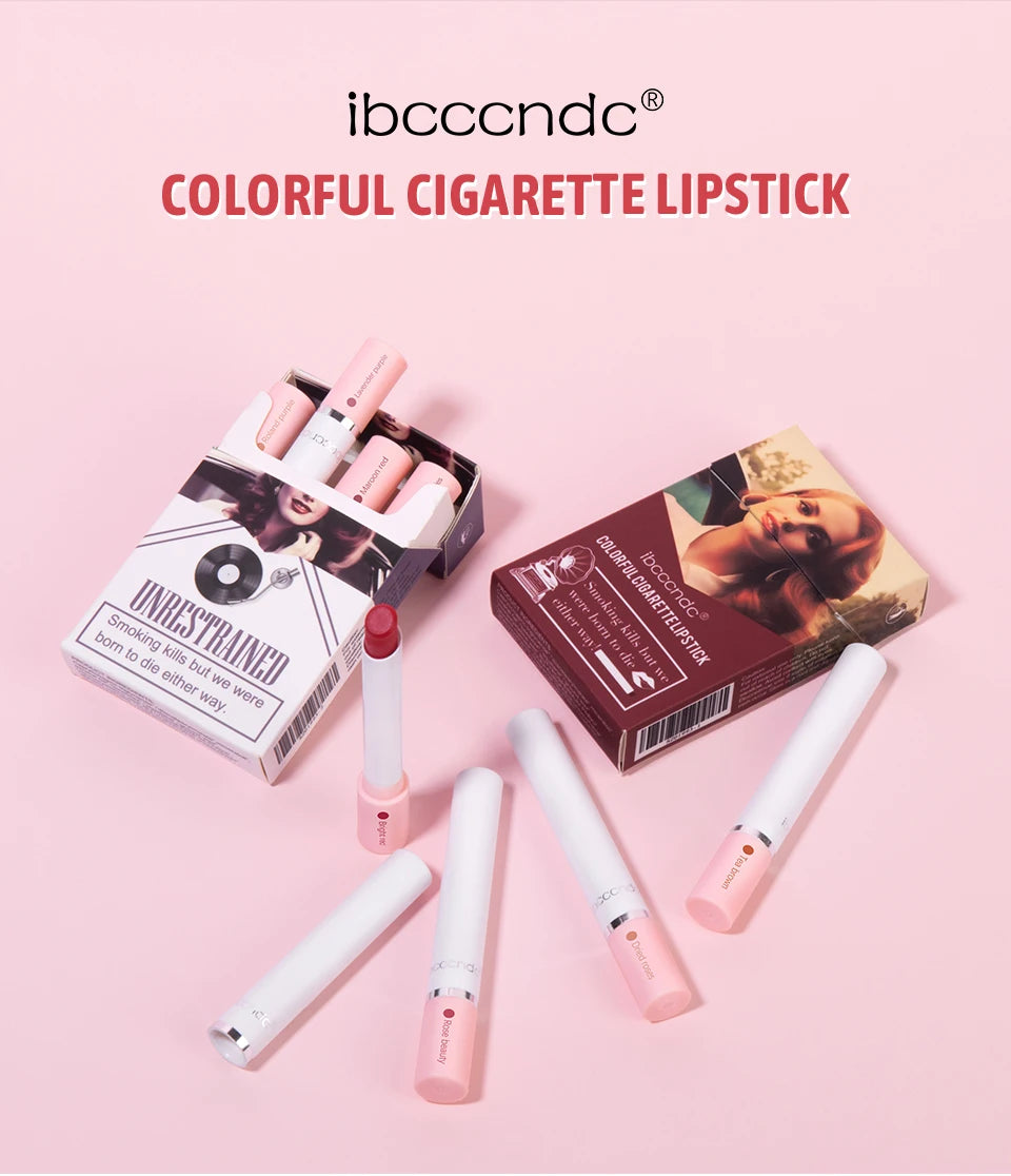 4PCS/Set Matte Long Lasting Waterproof Creative Cigarette Lipstick Set Matt Lip Stick Tube Nude Red Velvet Lip Tint Makeup