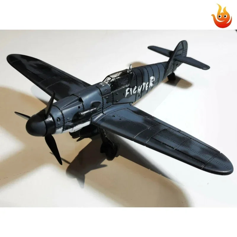 1/48 WWII Fighter Model Pirate Mustang Spitfire Hurricane BF109 4D Assemble Aircraft Plastic DIY Airplane Toy Building Kits