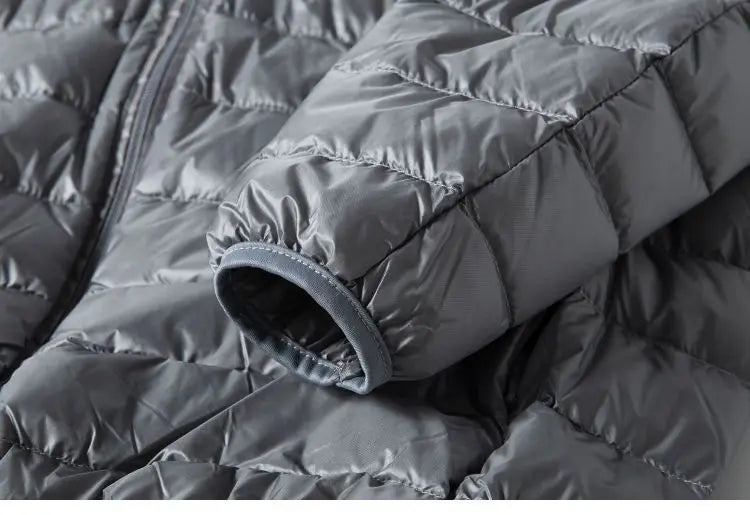 Portable Lightweight Short down Jacket for Men Autumn Winter Cotton Padded Stand Collar Casual Warm Elderly Friendly Outerwear