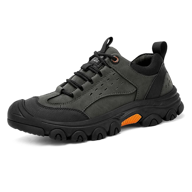 Genuine Leather Men's Casual Shoes Outdoor Sneakers Non-Slip Sports Hiking Footwear Leisure Walk Male Treking Footwear Trainers