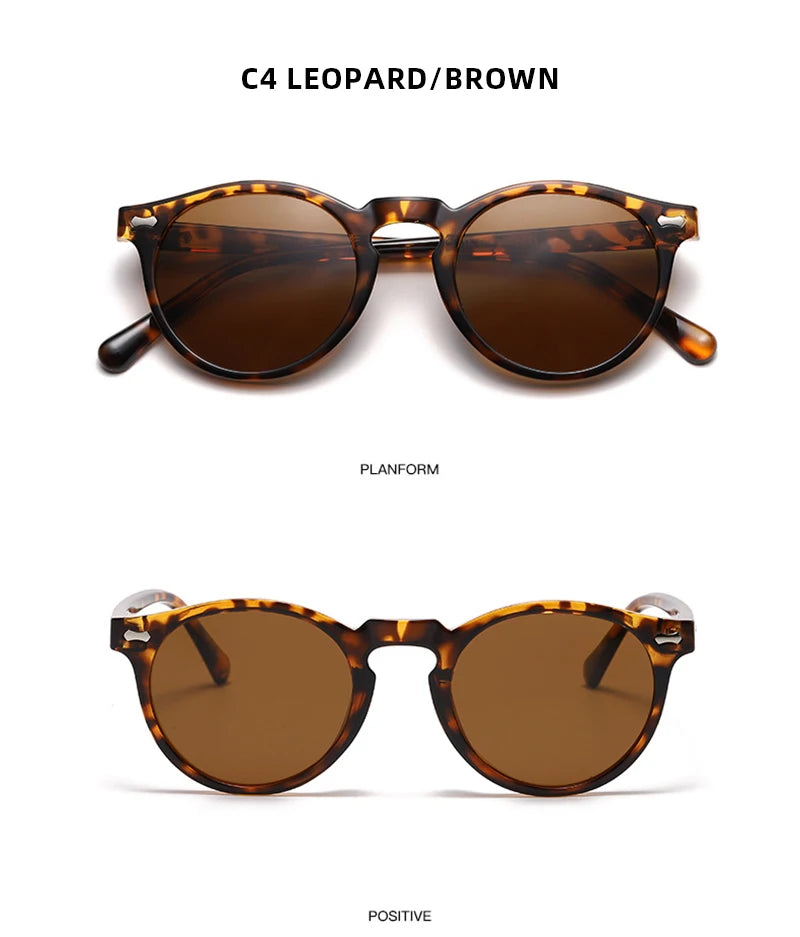 New Retro Polarized Sunglasses Men Women Fashion Small Round Sun Glasses For Male Female Literary Vintage Shades Driving Eyewear