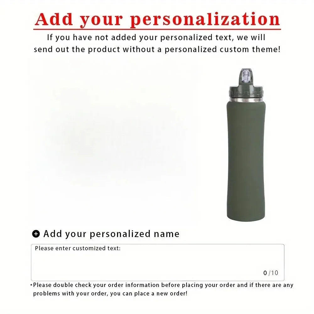 Customize Insulated Stainless Steel Water Bottle with Straw - Ideal for Outdoor Leakproof & BPA-Free Perfect Gift for Men & Wome