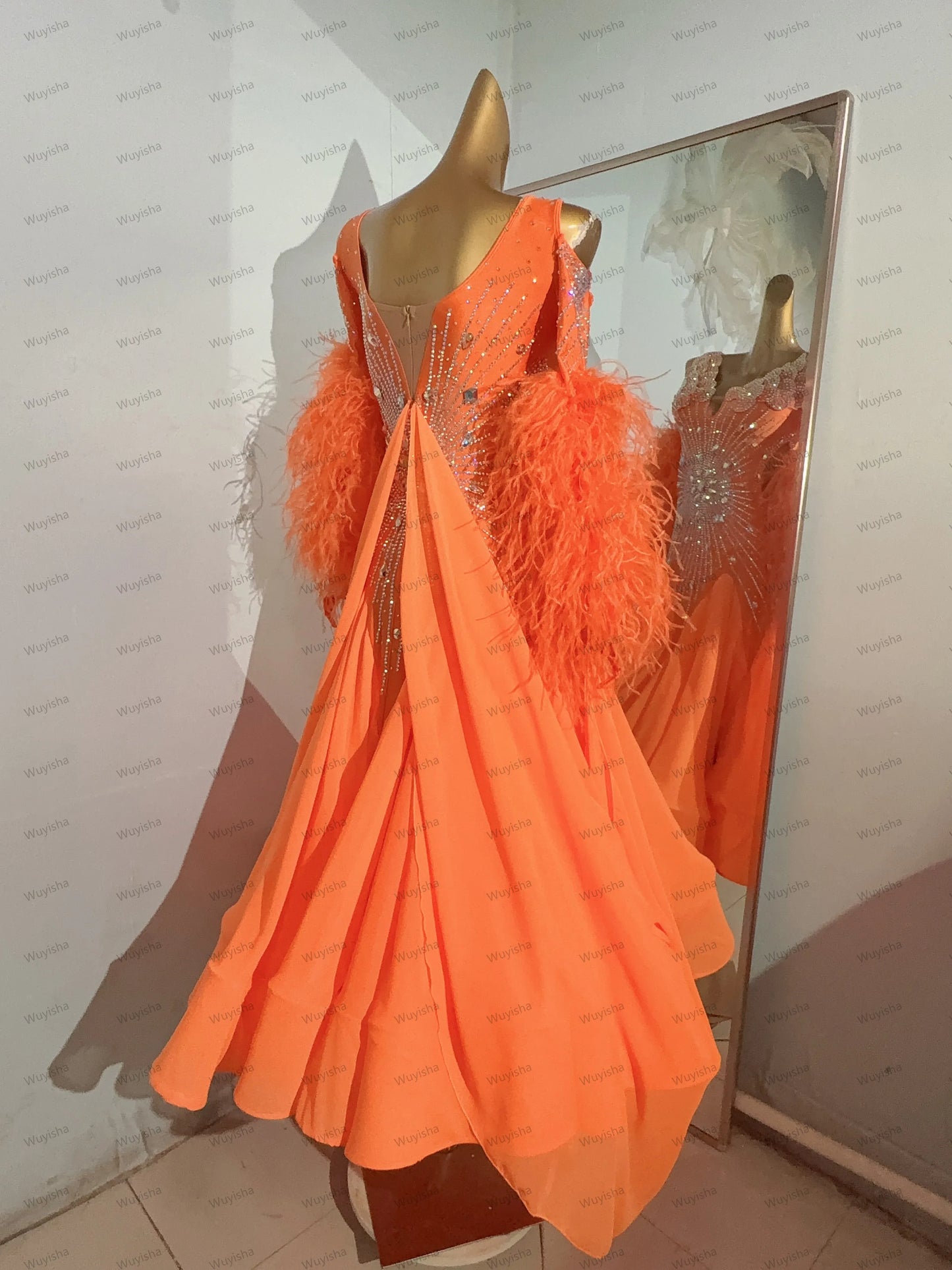 Ballroom dance dress for women, modern dance dress, ladies' clothing, waltz dance costume  2433