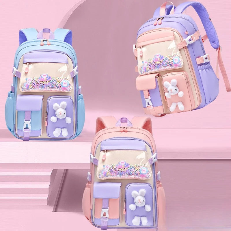 2026 Primary School Girls' Schoolbag Kawaii Lightweight Children's Bag Waterproof Bags Colorful Travel Backpack Mochilas Gifts