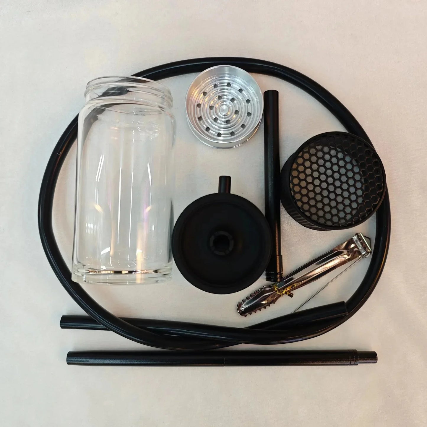 DONIRT High Quality Shisha Pipes Smoking Glass Hookah Set with Bowl Chicha Hose Portable Smoke Accessories Gifts for Car Home