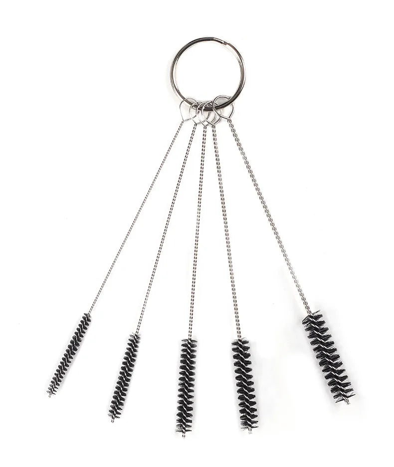 3/4/5/6/7mm lot 110mm muti-function hard hair smoking pipe brush pounchers clearing tool accessories for twisty pipe