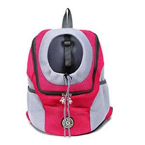 Pet Dog Carrier Bag Out Double Shoulder Portable Travel Backpack Outdoor PPet Dog Front Bag Mesh Backpack Head Pet Supplies