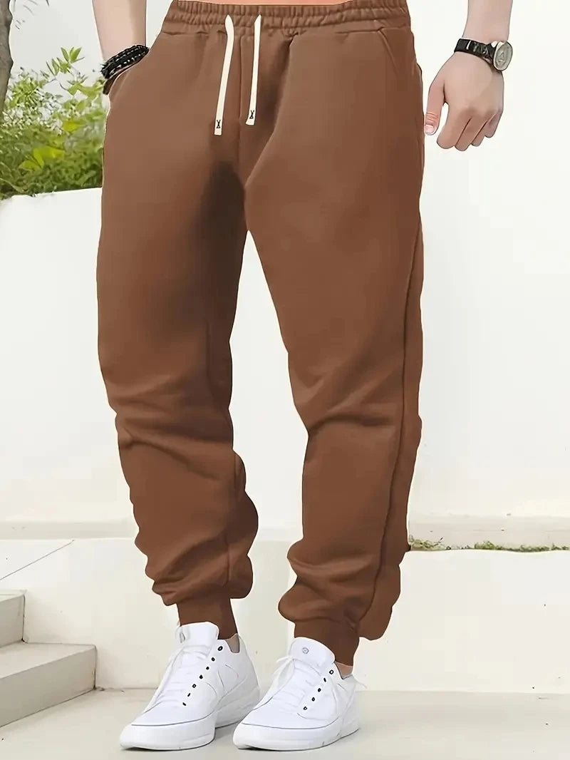 Men's Casual Long Pants Fashionable Multi-Functional Gym Running Trousers Comfortable Soft Quality Daily Wear Sportswear