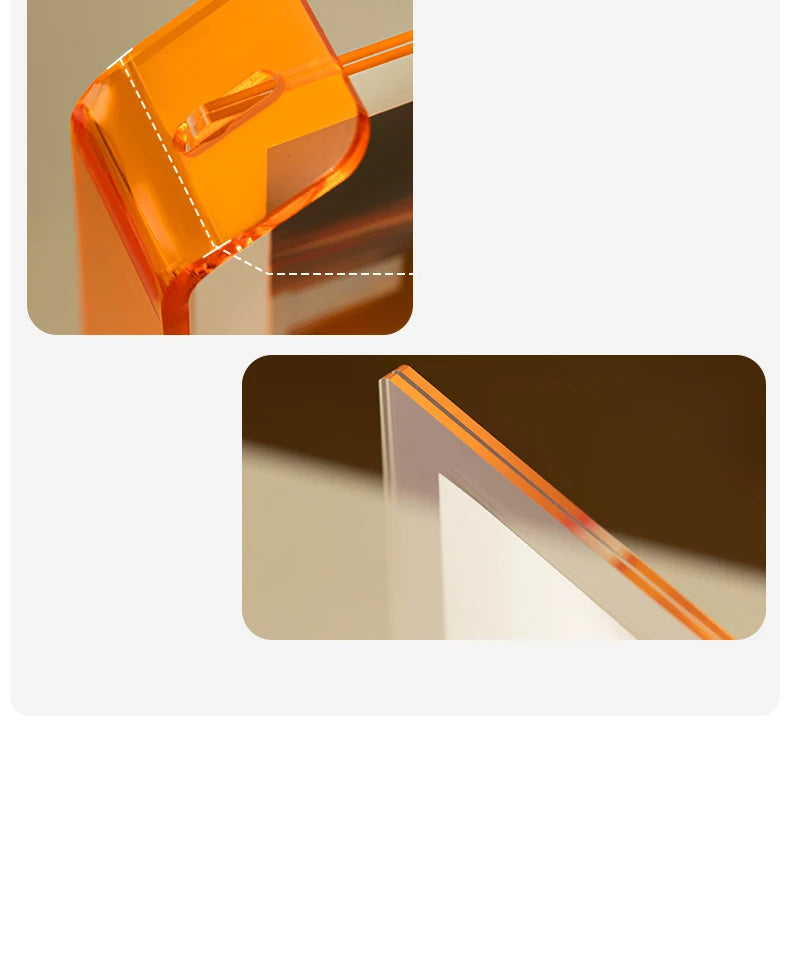 Acrylic Picture Frames Clear Picture Frames Acrylic  Frameless Transparent Cubes Floating Gift for Home Office Desktop Display