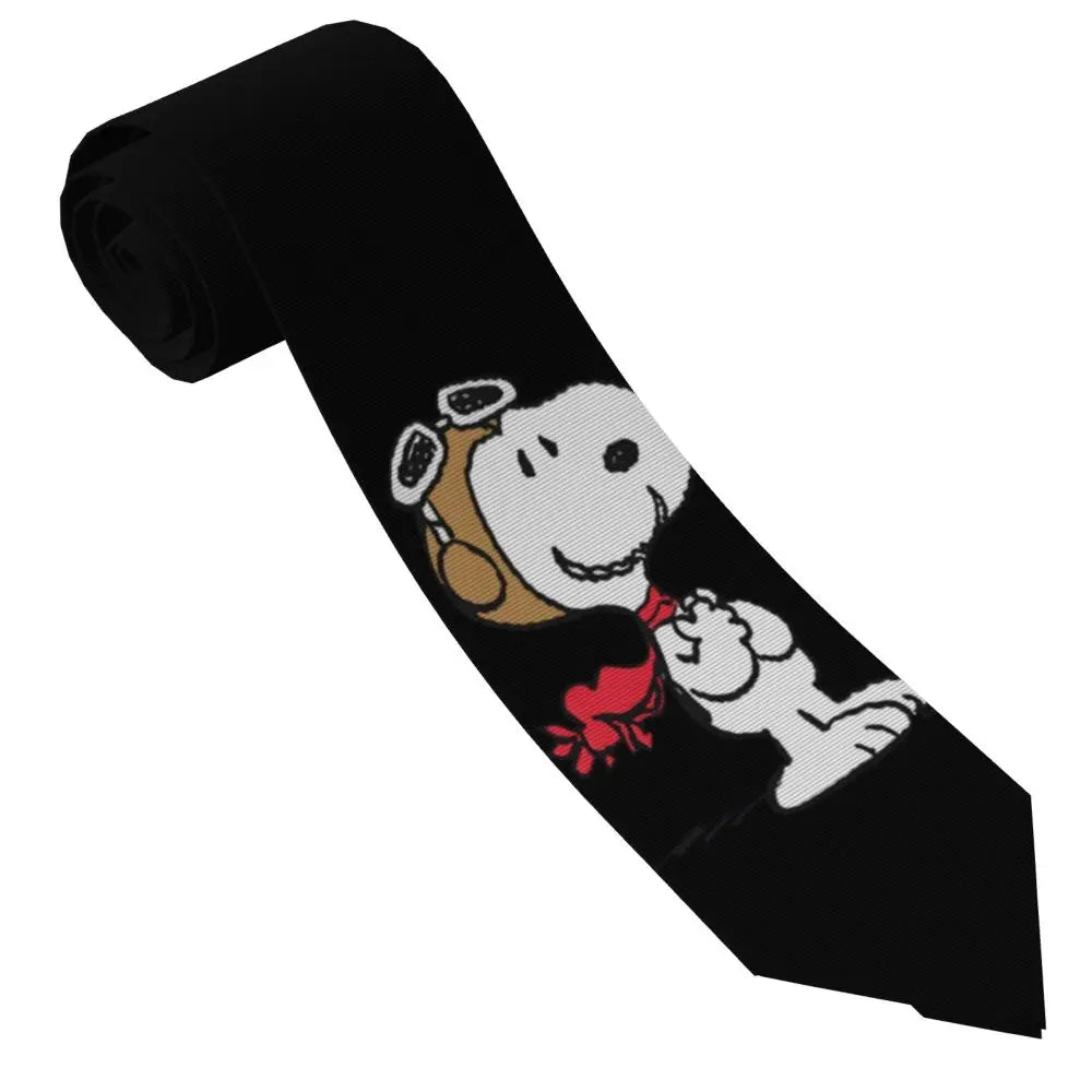 Personalized Fashion S-Snoopys Neckties Men Silk Cartoon Office Neck Tie