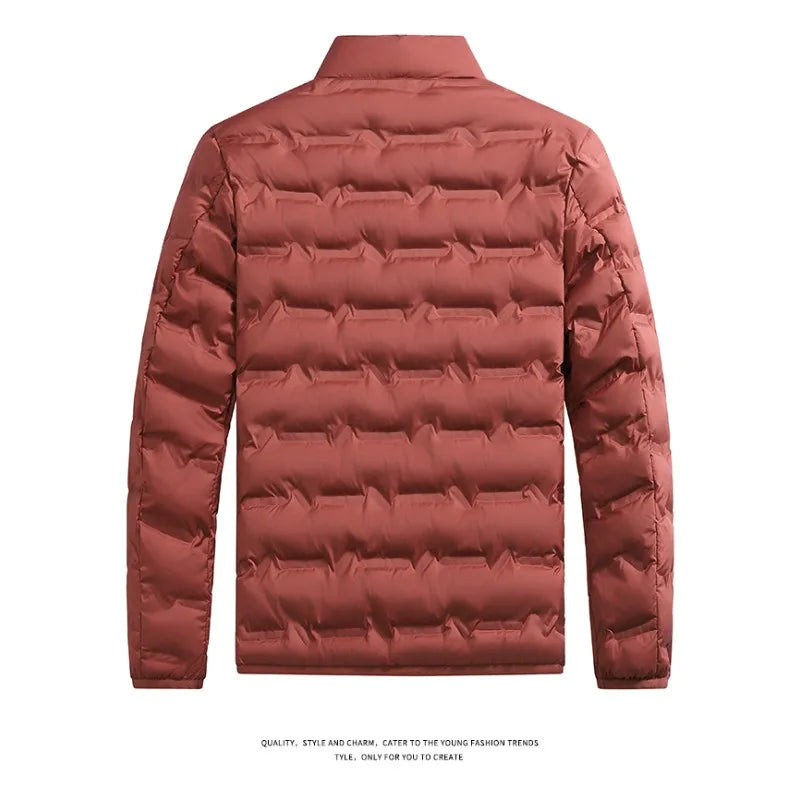 CHUJIEMen's autumn and winter graphene material warm and casual lightweight cotton jacket men's coat