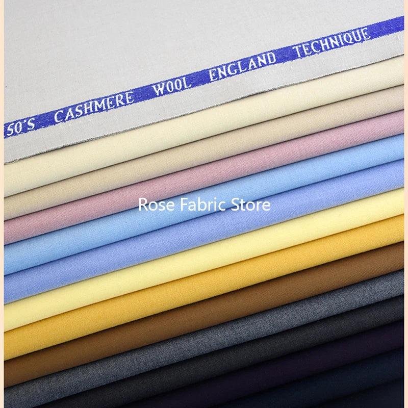 1 Meter 30% Woolen Twill Suit Fabrics Worsted Spring Summer High End Fabric Sewing Blazer Suit Handcrafts Anti Wrinkle Serge