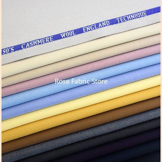 1 Meter 30% Woolen Twill Suit Fabrics Worsted Spring Summer High End Fabric Sewing Blazer Suit Handcrafts Anti Wrinkle Serge
