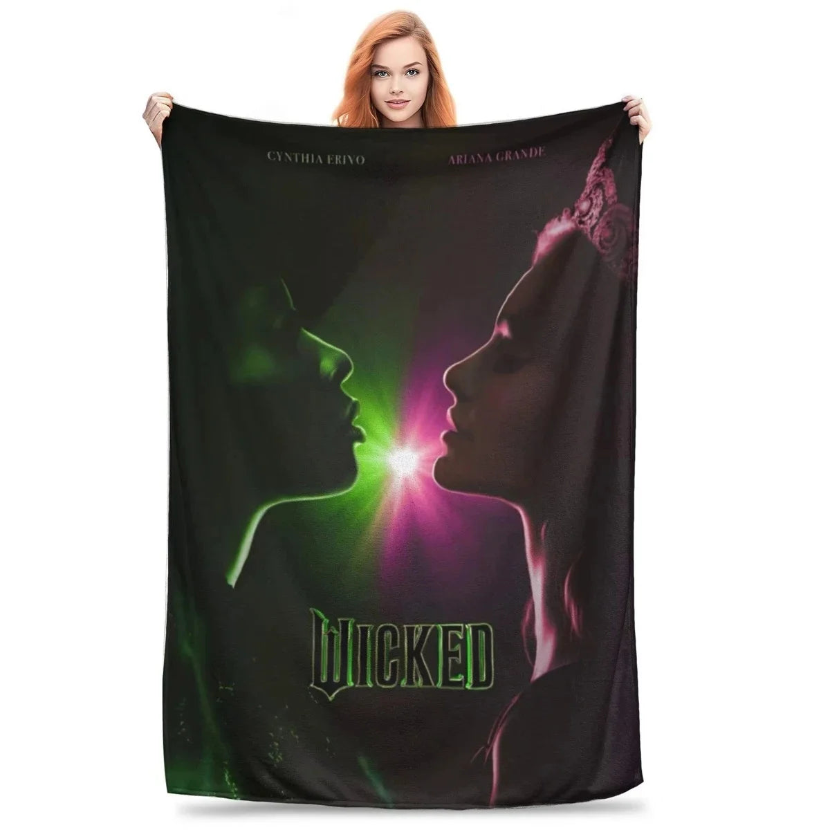 Wicked Musical Movie 2024 Blanket Soft Throw Blanket for Home Bedroom Bed Sofa Travel Office Solid Cover Blanket Kids 3D Quilt