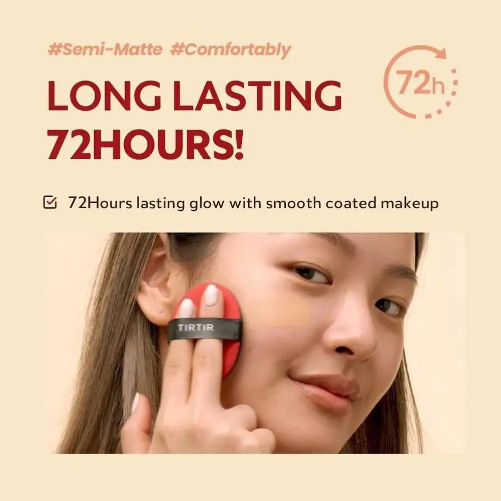 NEW For TIRTIR Mask Fit Red Cushion Foundation Long-Lasting Lightweight Buildable Coverage Finish Korean Cushion Foundation Care