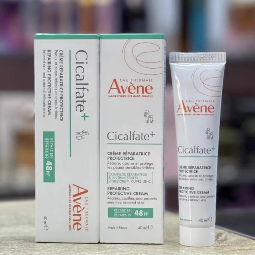 Avene Series Facial Skin Care - Repairing Protective Cream, SPF50+ Sunscreen, Nettoyant Cleansing Gel, Nourish Lip Balm