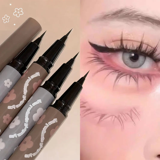 SWEETMINT Eyeliner Pen Quick Dry Liquid Eye Liner Easy To Draw Ultra-fine Lying Silkworm Pencil Black Brown Lower Eyelash Makeup