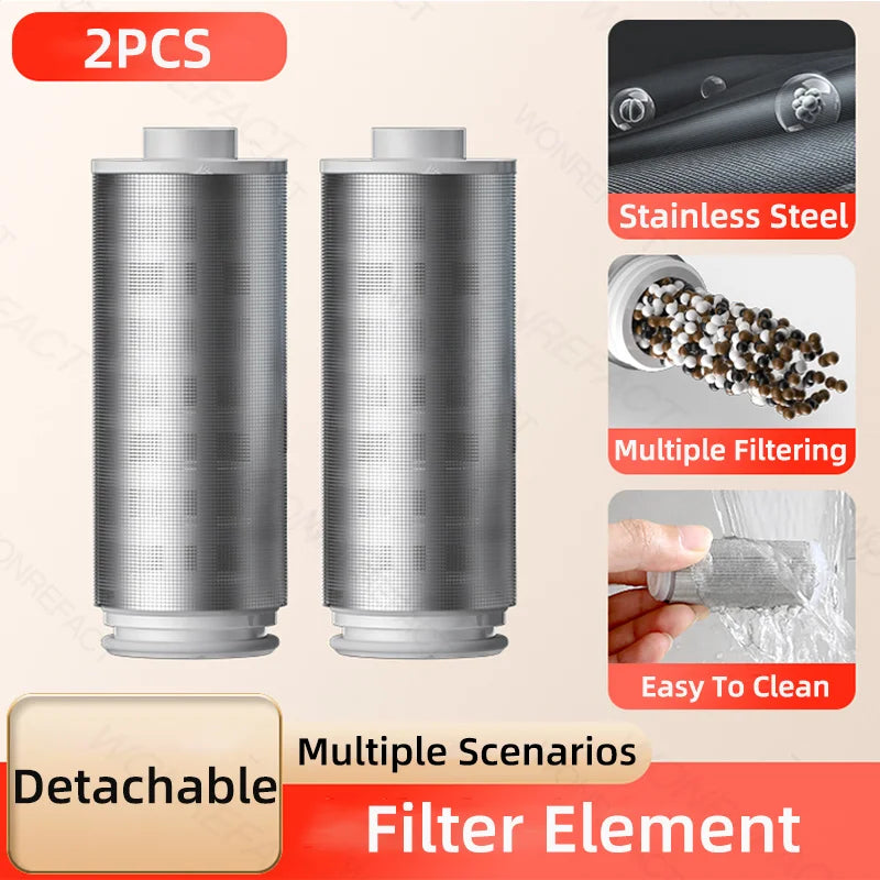 Shower Water Filter Stainless Steel High Pressure PreFilter Water Heater Purifier for Showers Sinks Spin Down Sediment Filter