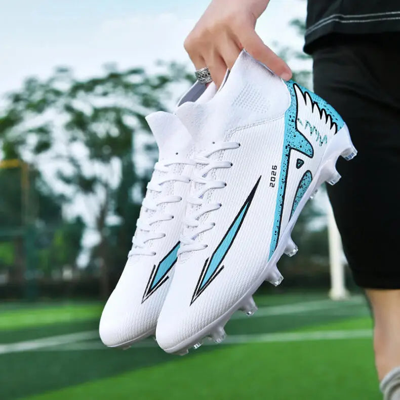 Men's High Ankle Soccer Shoes Ultralight Non-Slip Sports Outdoor Football Boots Indoor High-Quality Futsal Non-Slip