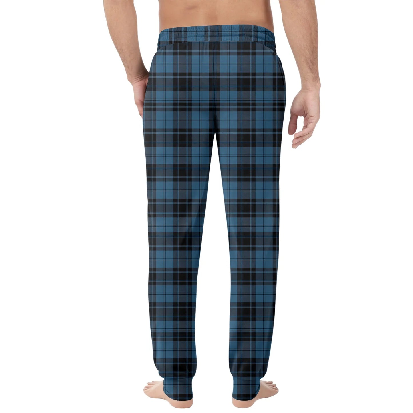 Men'S Plaid Casual Pants Checkered Pattern Cuffed Design Comfortable Fabric Suitable Daily Wear All Seasons Trendy Pajama Pants