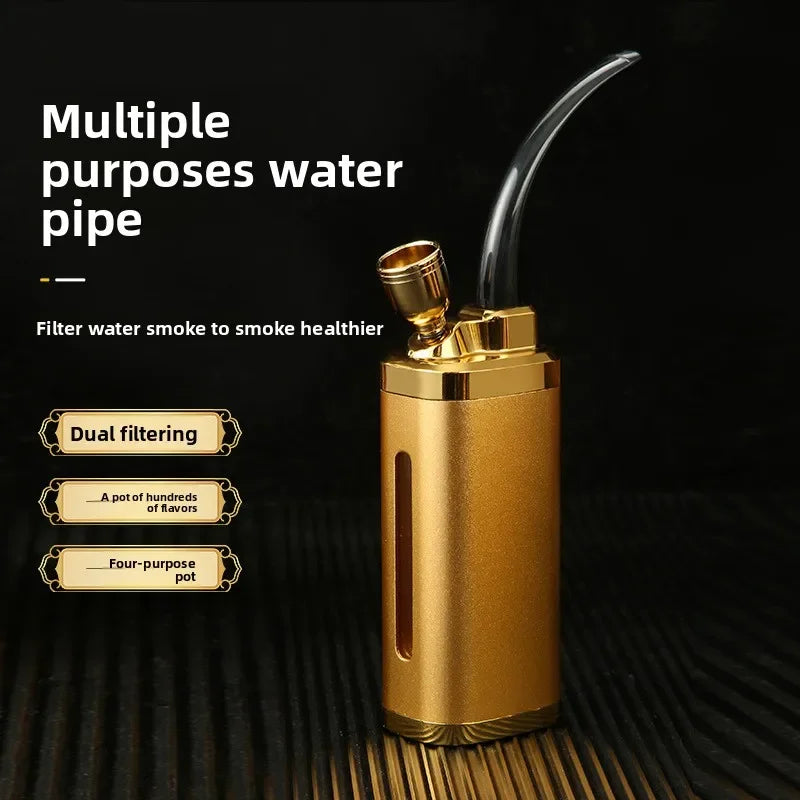 Mini Metal Shisha Hookah Portable Hookah Shisha Healthy Tobacco Filter Handheld Smoking Pipes Microfilter Smoking Accessories