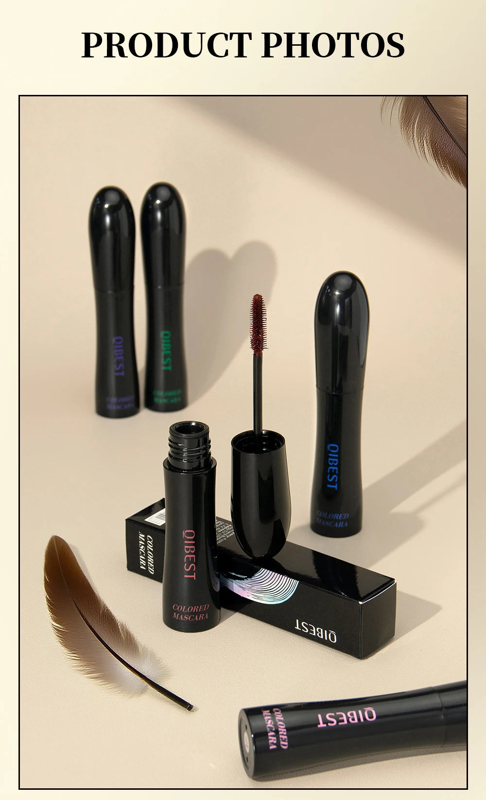 Chocolate Brown Mascara Colorful Curling Eyelash Extension Waterproof Fast Drying Lengthening Eye Black Lashes Makeup Lasting