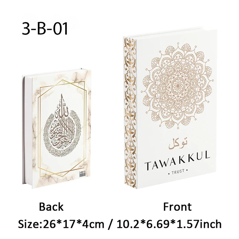 Islamic Fake Book Storage Box Luxury Decorative Books Kaaba Mosque Muslims Moroccan Coffee Table Home Bedroom Ramadan Decor 2026