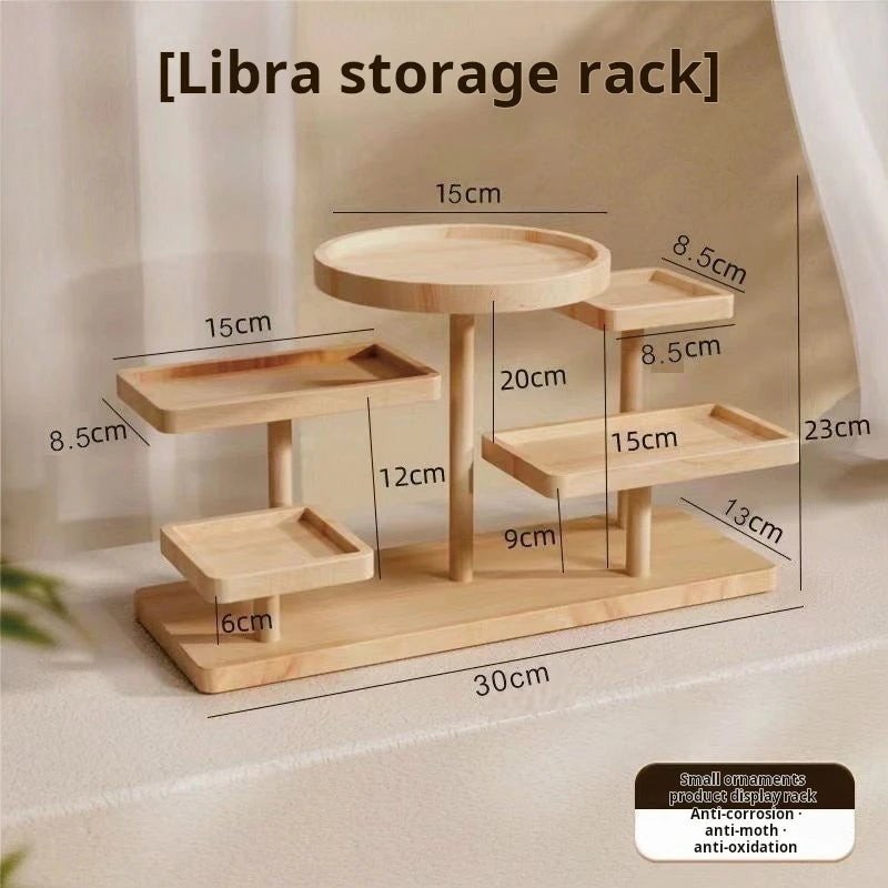 Wooden Standing Shelves Stacked Display Shelves Jewellery Eyeglasses File Organiser For Jewellery Succulents Home Decoration
