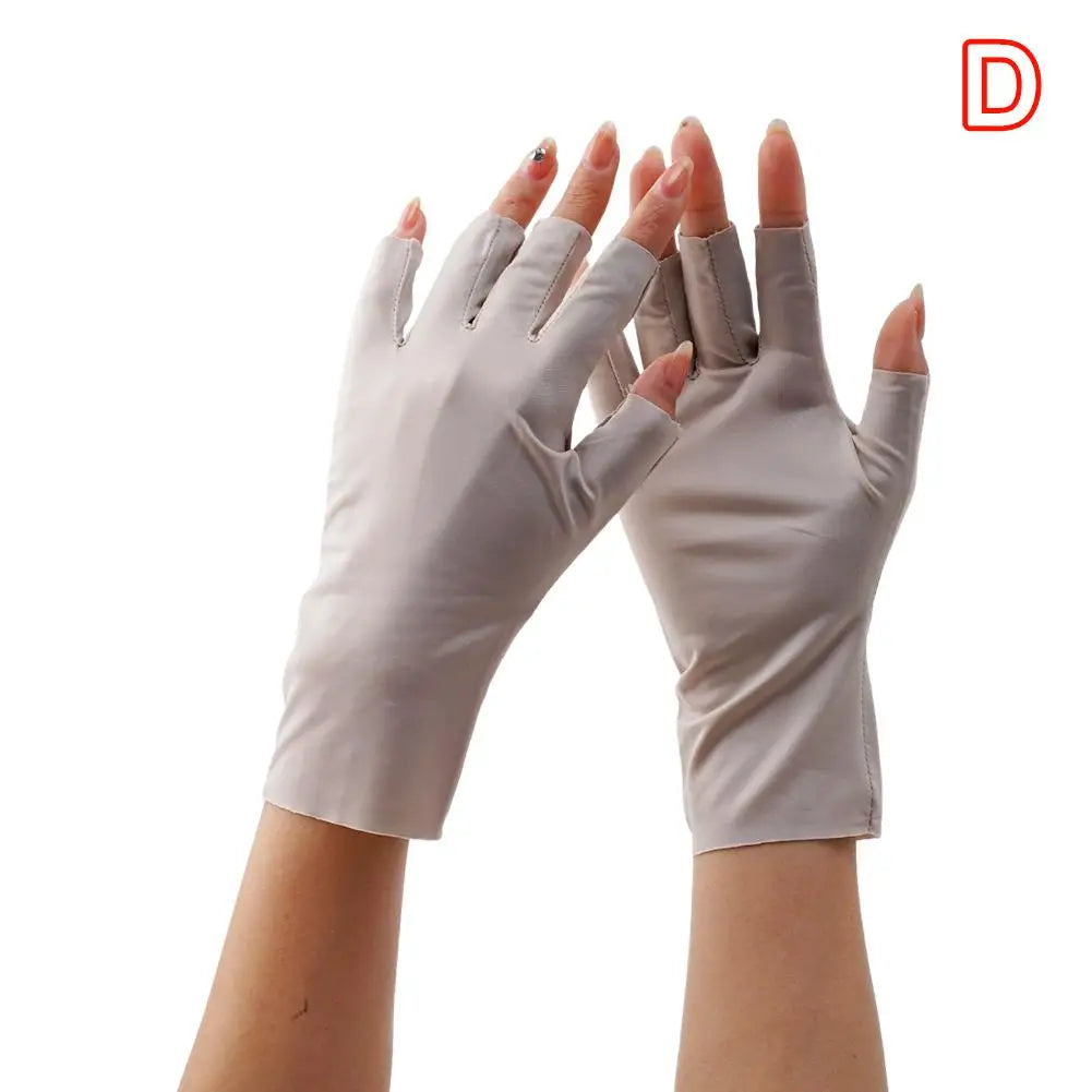 Women Sunscreen Gloves Fingerless Gloves Summer Sunscreen UV Protection Multicolor Gloves Woman Driving Glove Female Touchscreen