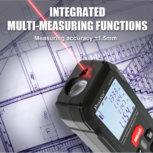 Pro'skit NT-6370 Laser Rangefinder 70M Handheld Laser Distance Meter Digital Range Finder Tape Measure 0.3 Second Flash Test