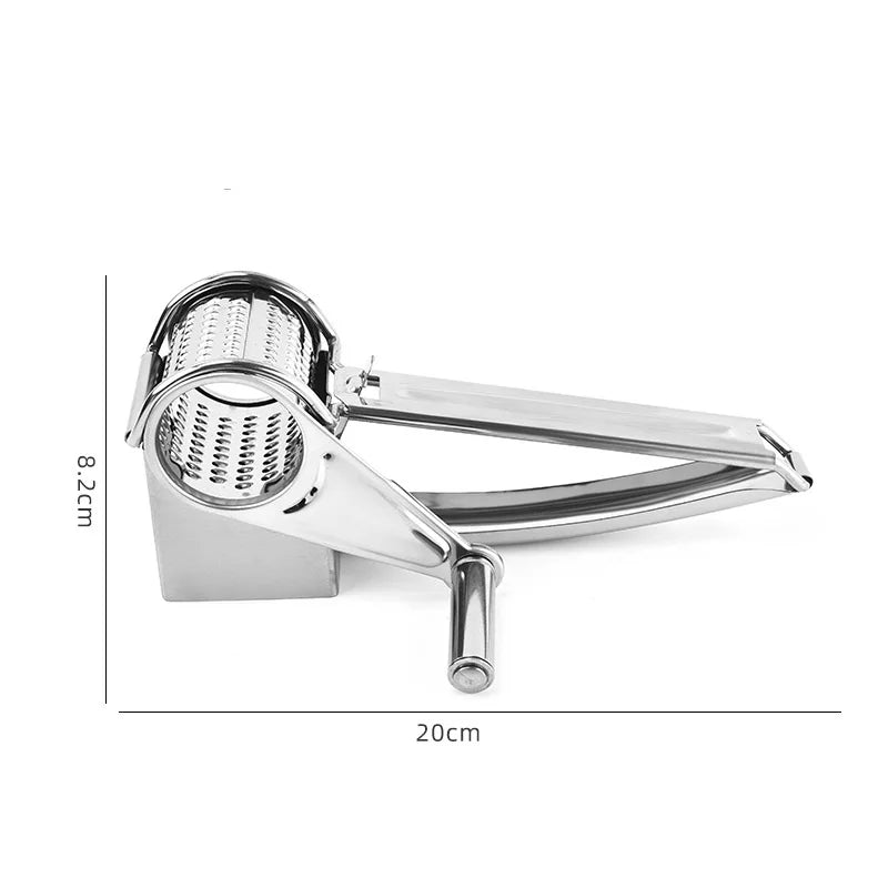 Stainless Steel Cheese Slicer Shredder Drum Hand Crank Rotary Grater Set Cheese Cutter Grater Butter Cutter Kitchen Gadgets