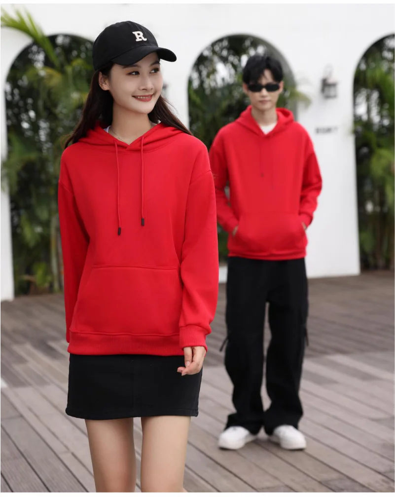 YOTEE Customized Printed Embroidered Men's and Women's Hoodies Loose Casual Long Sleeve Hoodies Personalized Street Sports