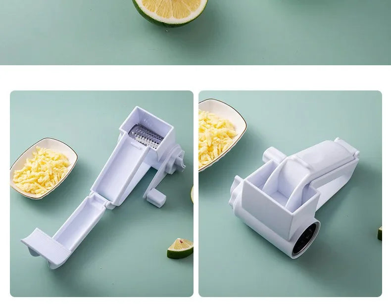 3 in 1 Hand-Cranked Rotating Cheese Graters Multi-functional Cheese Grater Creative Foldable Cheese Shredder for Kitchen Supply