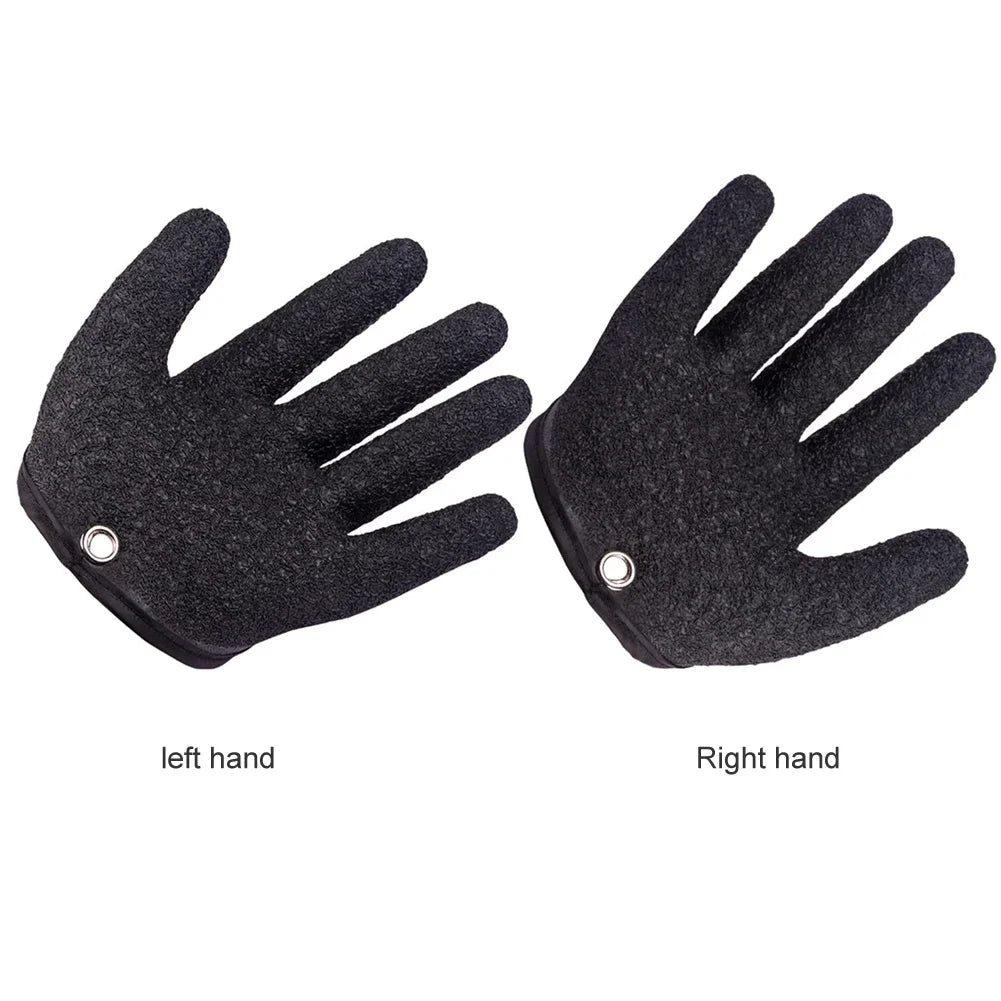 Anti-Slip Full Finger Fishing Gloves Cutproof Durable Work Gloves Fisherman Protect Hand Fish Grab Latex Hunting Gloves