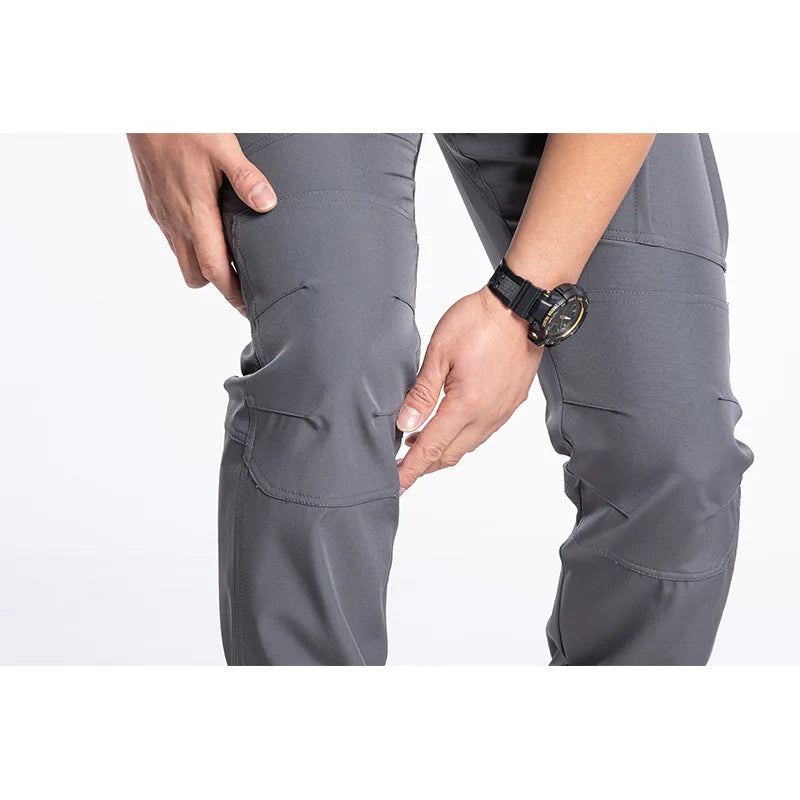 Men's Spring Autumn Tactical Pants Multi Pocket Outdoor Combat Trousers EU Size Waterproof Cargo Travel Sports Military Pants