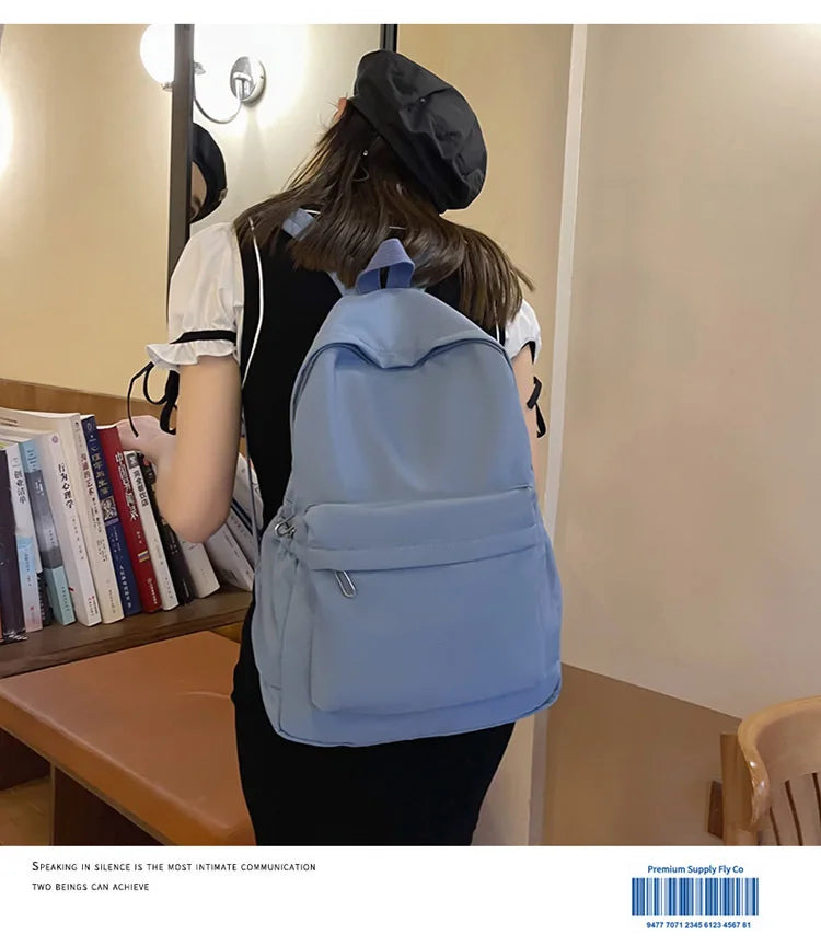 Fashion Canvas Backpack for Women Anti-theft School Shoulder Bag for Teenage Girls New Style Female School Backpack