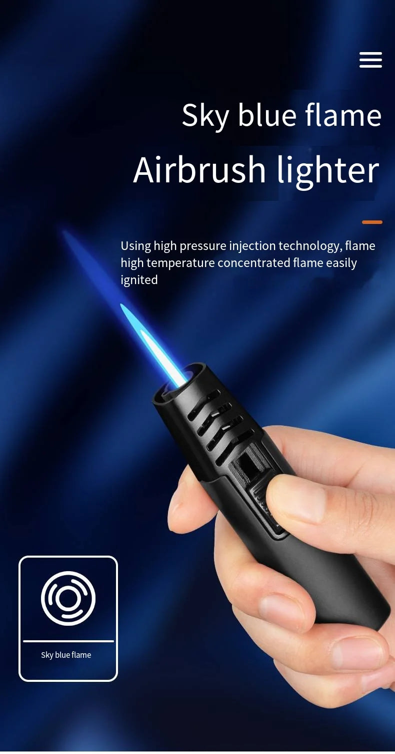 Metal Gradual Change Spray Gun Lighter Kitchen Lighter Household Small Tools Lighter BBQ Outdoor Lighter Practical Gadgets Gifts