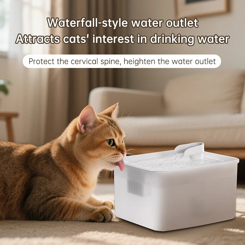 Pet water dispenser, intelligent water feeder, circulating fresh water, purified water filtration, cat and dog water dispenser