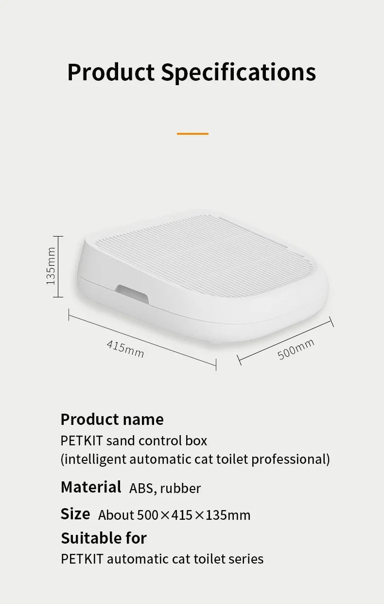 Petkit Pura Sandbox for Cat, Litter Secondary Catcher, All Line Universal Double Layer Filtered, Cleaning Products Litter Tray