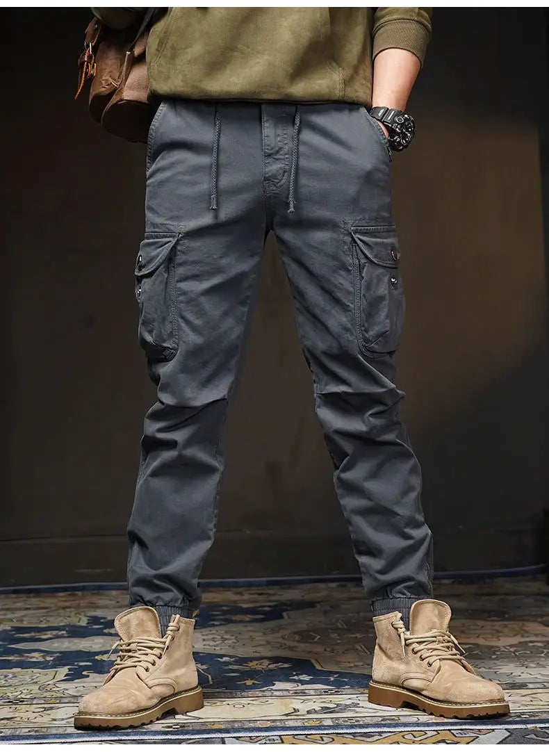 Spring and Autumn Small-footed Work Pants Men's Casual New Outdoor Trendy Brand European American Outdoor Function
