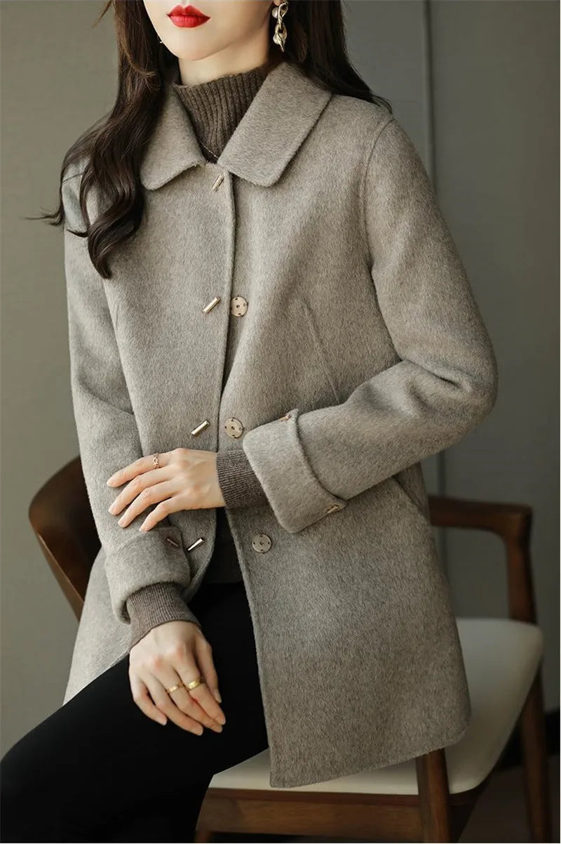 Woolen Coat New Women's Fashion Coat Autumn Winter 2025 Small Casual Woolen Jacket Slim Versatile Ladies High-grade Overcoat Top