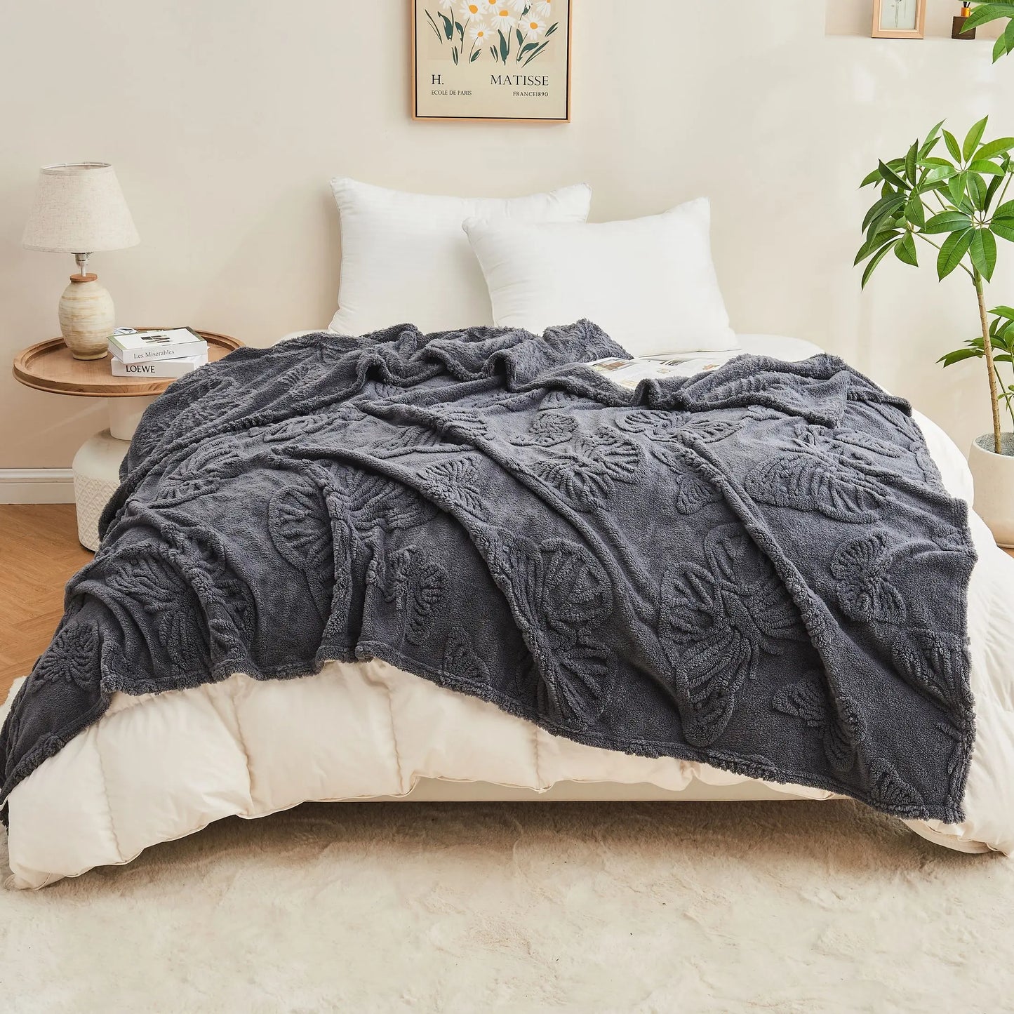 1 Pc Contemporary Knitted Polyester Luxury Throw Blanket -Soft Fleece Sherpa for Office, Sofa, Student For EU