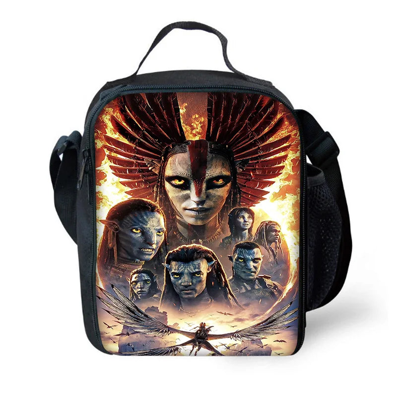 Science Fiction Movie Child School Backpack with Lunch Bags ,Pencil Bags ,School Bags for Boys Girls A-AvatarS Best Gift