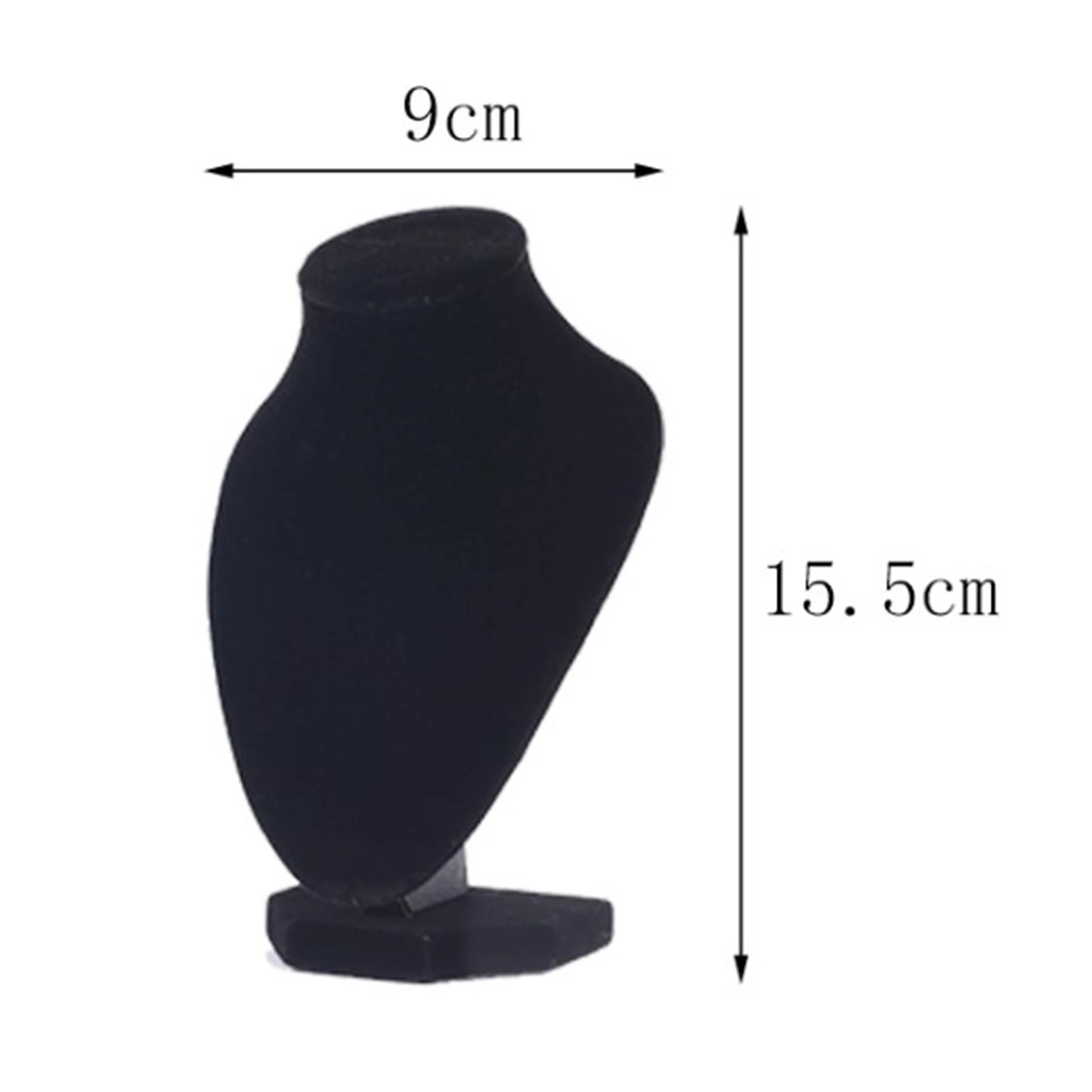 Necklace Mannequin Bust Elegant Fashionable Portable Wooden Black Lint Necklace Display Holder for Jeweler for Home