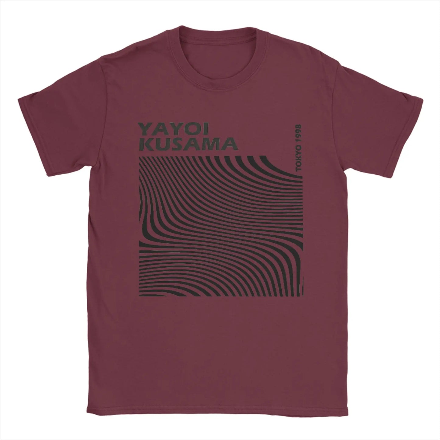 Funny Yayoi K-Kusama Line Tokyo 1998 T-Shirts for Men Crew Neck Pure Cotton T Shirt  Short Sleeve Tee Shirt Summer Clothes