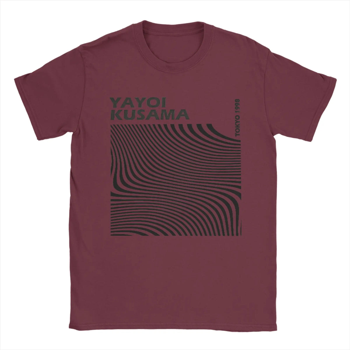 Funny Yayoi K-Kusama Line Tokyo 1998 T-Shirts for Men Crew Neck Pure Cotton T Shirt  Short Sleeve Tee Shirt Summer Clothes