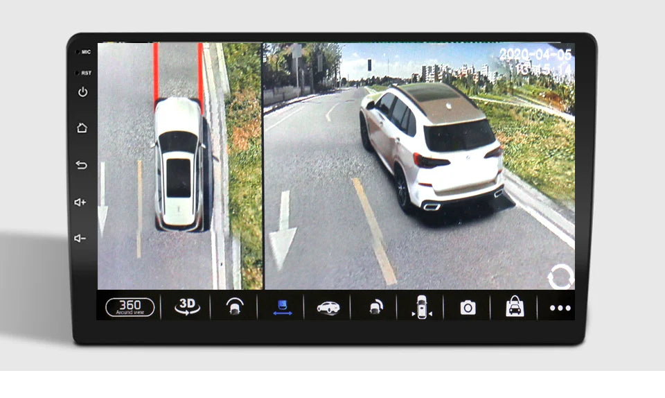 AHD 1080p 3D 360 degrees Surround Bird View Car Camera Panoramic Left Right Front Rear 4-way Camera For Car Android Player